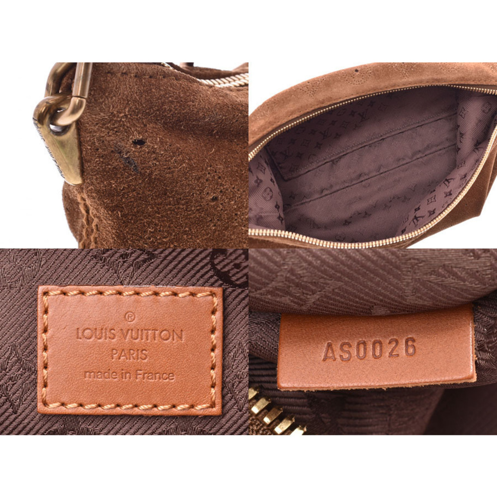 Louis Vuitton Shoulder Brown Monogram Suede Bag Mocha Pochette Onatah - Picture 9 of 11